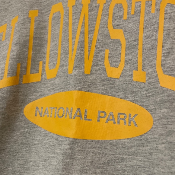 Gap Yellowstone National Park cropped long sleeve T shirt kids size XXL 18-20 - Picture 4 of 12